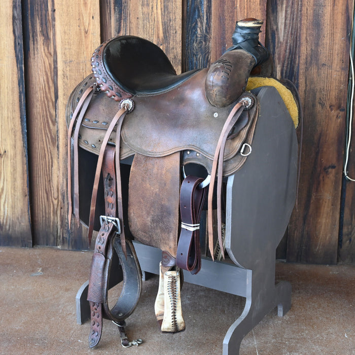 15.5" USED HEART OF TEXAS RANCH SADDLE