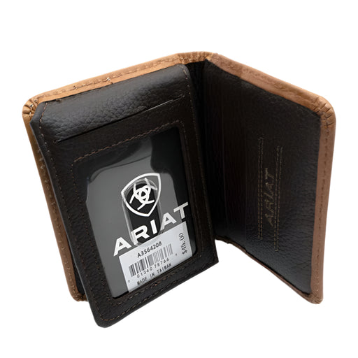 Ariat Basketweave Floral Bifold Wallet MEN - Accessories - Wallets & Money Clips M&F Western Products