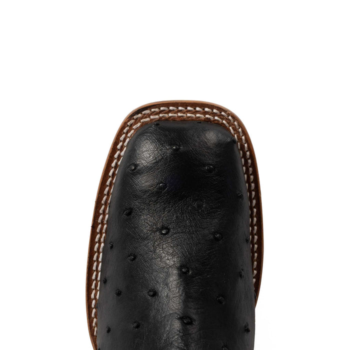 Justin Women's Piper Black Full Quill Ostrich Red Western Boot