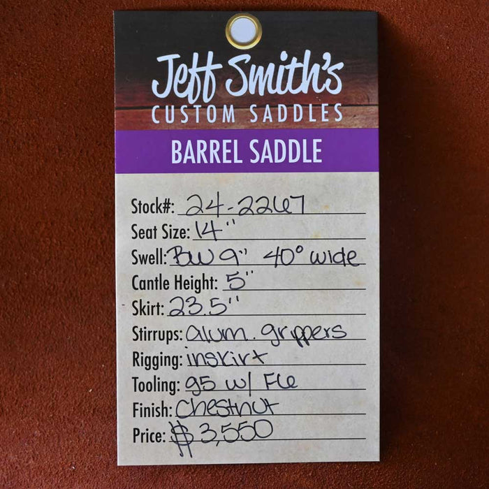 14" JEFF SMITH BARREL SADDLE Saddles - New Jeff Smith