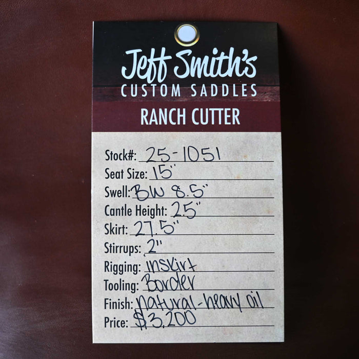 15" JEFF SMITH BUSTER WELCH RANCH CUTTER SADDLE