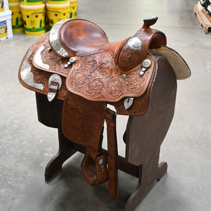 15.5" USED BILLY COOK WESTERN SHOW SADDLE Saddles - Used Billy Cook