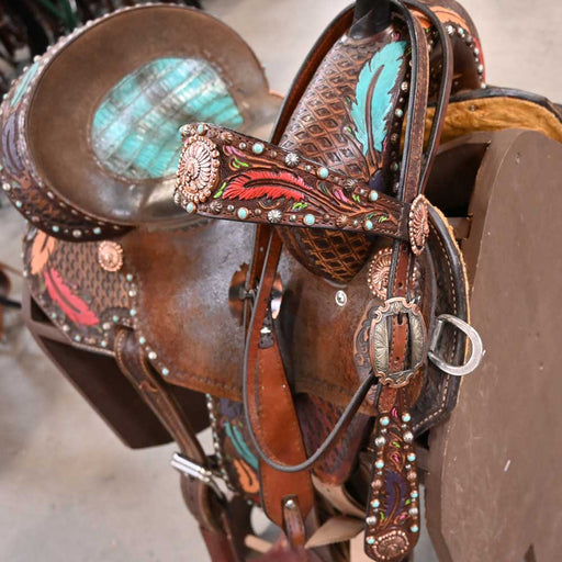 13" DEMO DOUBLE J POZZI BARREL SADDLE Saddles - Used DOUBLE J SADDLERY