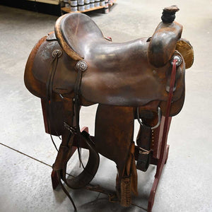 16.5" USED TESKEY'S ROPING SADDLE