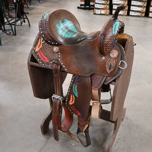 13" DEMO DOUBLE J POZZI BARREL SADDLE Saddles - Used DOUBLE J SADDLERY