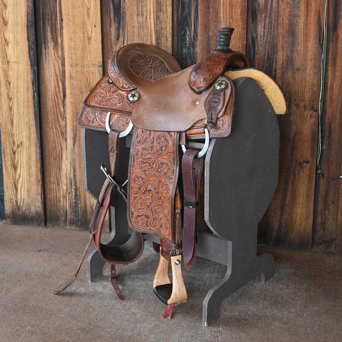 14" USED JEFF SMITH RANCH CUTTER SADDLE