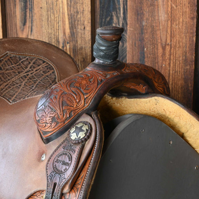 14" USED JEFF SMITH RANCH CUTTER SADDLE