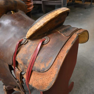 16.5" USED TESKEY'S ROPING SADDLE