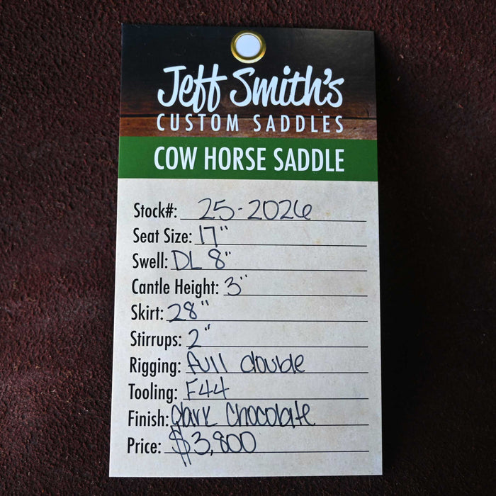 17" JEFF SMITH COW HORSE SADDLE