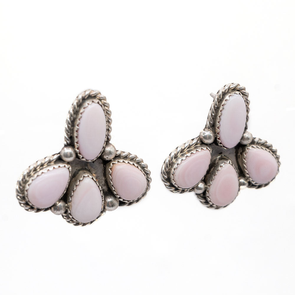 Maxine Ramirez Pink Conch Stud Earrings WOMEN - Accessories - Jewelry - Earrings Indian Touch of Gallup