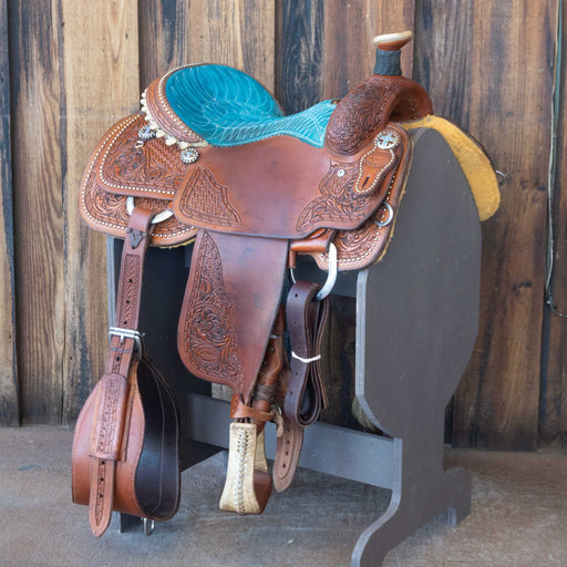 15" USED TESKEY'S TEAM ROPING SADDLE Saddles - Used Teskey's Saddlery