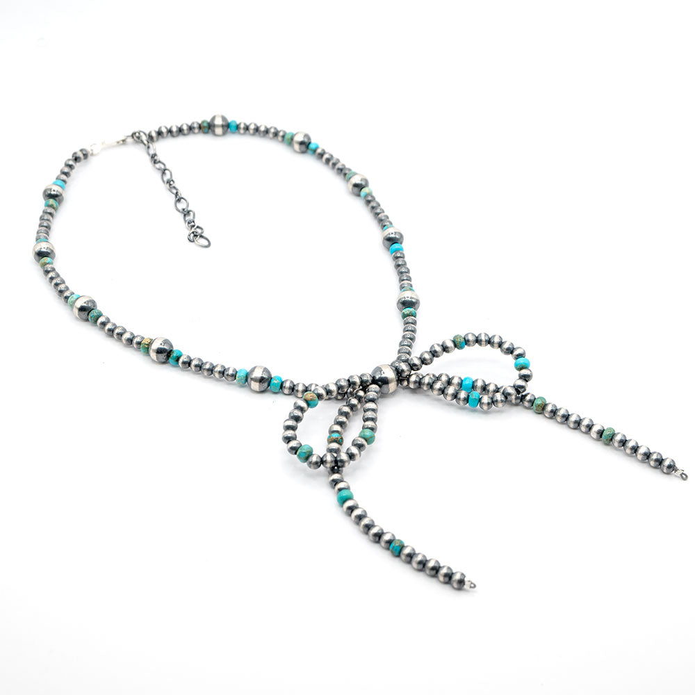 Navajo Pearl Bow Necklace w/Turquoise WOMEN - Accessories - Jewelry - Necklaces Al Zuni