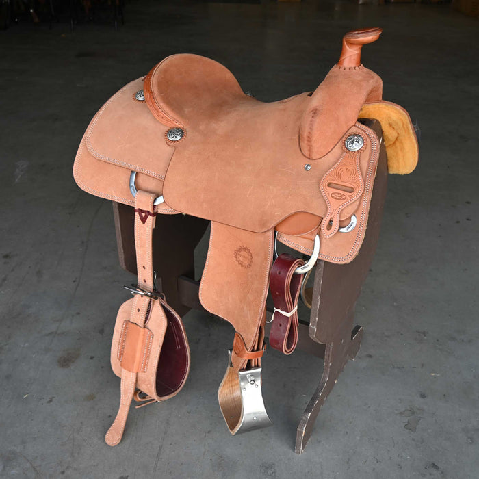 16" JEFF SMITH TEAM ROPING SADDLE Saddles - New Jeff Smith