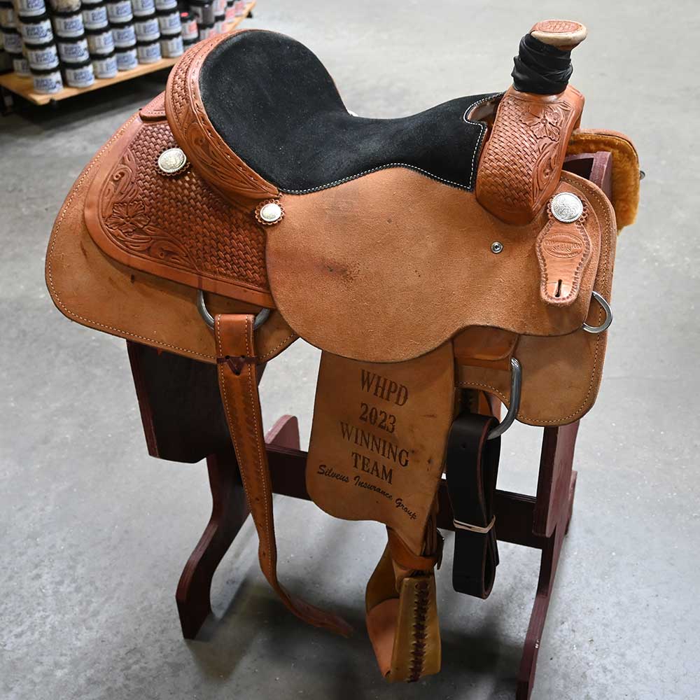 14.5" USED TESKEY'S COMPETITION SERIES ROPING SADDLE