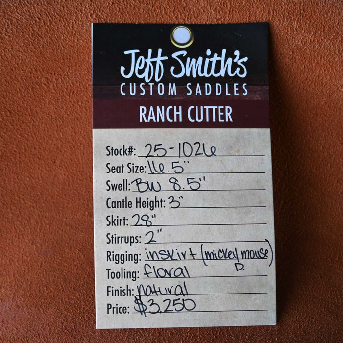 16.5" JEFF SMITH BUSTER WELCH RANCH CUTTER SADDLE
