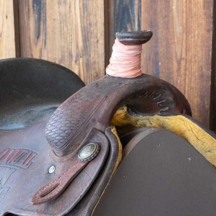 15" USED RUNNING P TEAM ROPING SADDLE