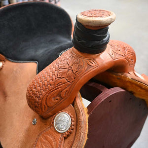 14.5" USED TESKEY'S COMPETITION SERIES ROPING SADDLE