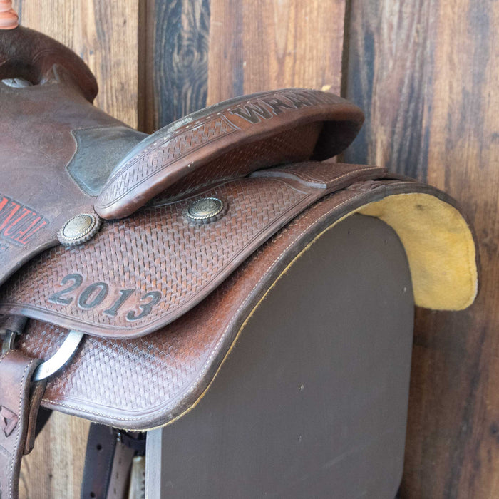 15" USED RUNNING P TEAM ROPING SADDLE