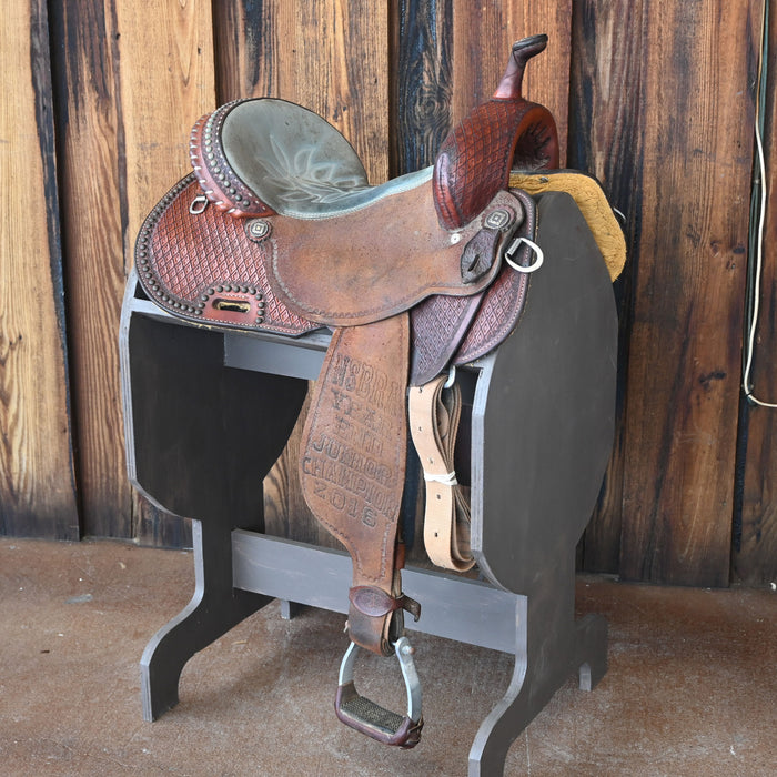 14.5" USED DOuBLE J POZZI PRO BARREL SADDLE