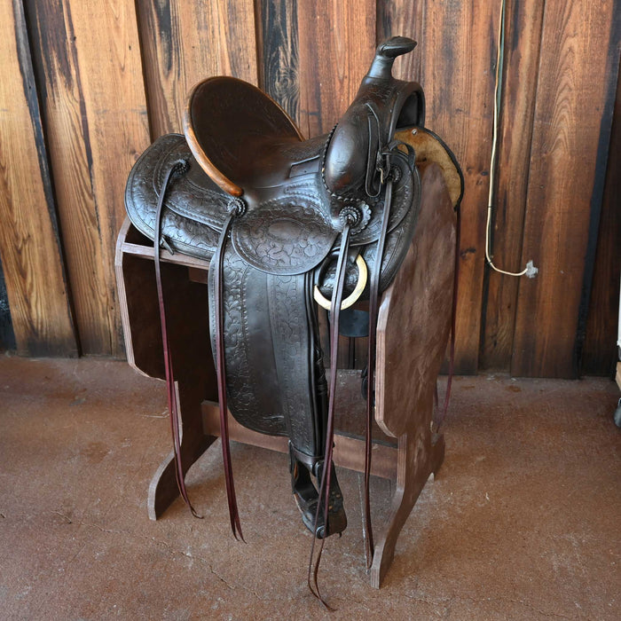 Antique Miles City High Back Saddle