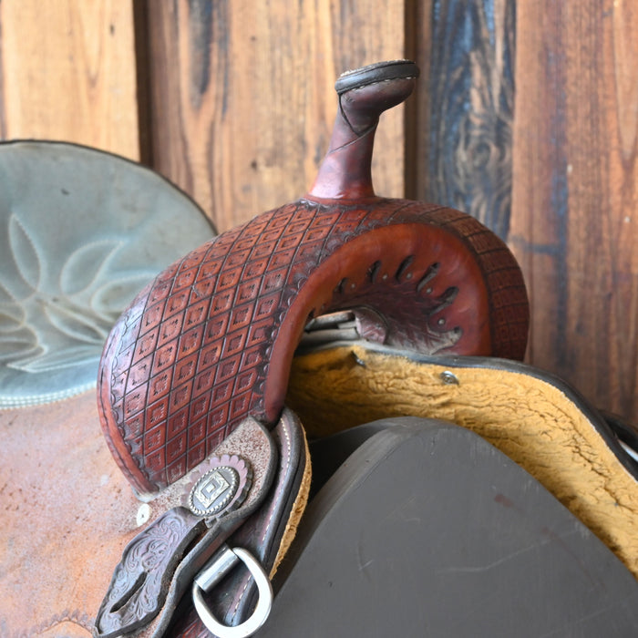 14.5" USED DOuBLE J POZZI PRO BARREL SADDLE