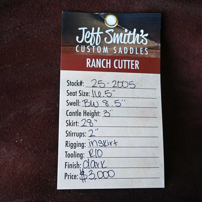 16.5" JEFF SMITH BUSTER WELCH RANCH CUTTER SADDLE