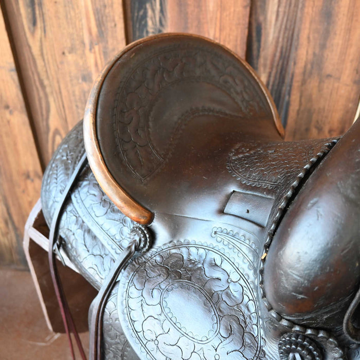 Antique Miles City High Back Saddle