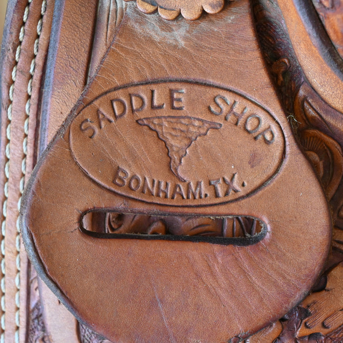 15" USED TWISTER TEAM ROPING SADDLE