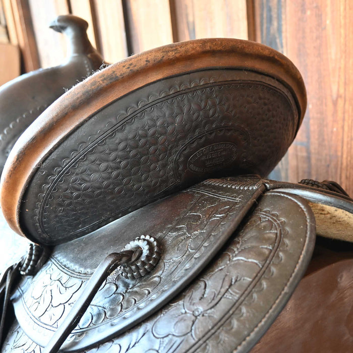 Antique Miles City High Back Saddle