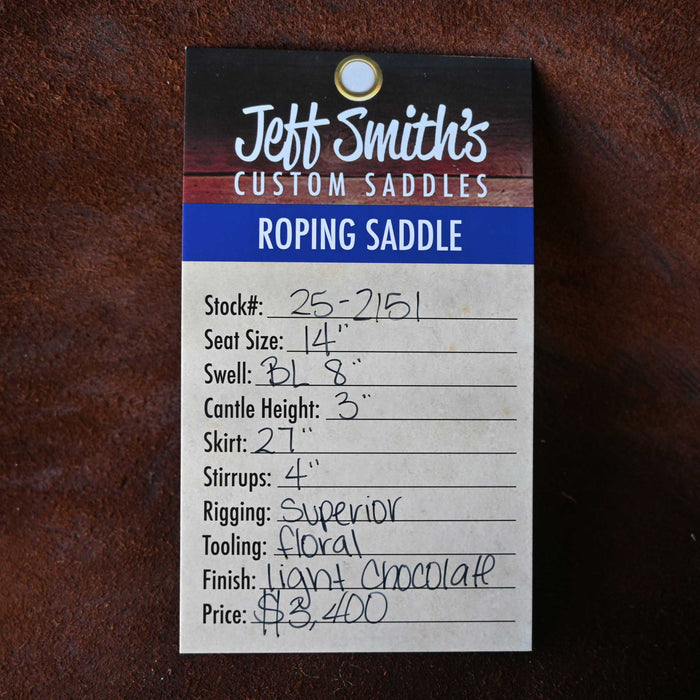 14" JEFF SMITH TEAM ROPING SADDLE