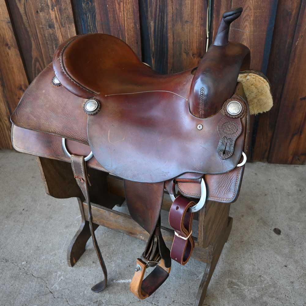 16" USED VALLEY VIEW CUTTING SADDLE Saddles Valley View Saddlery   