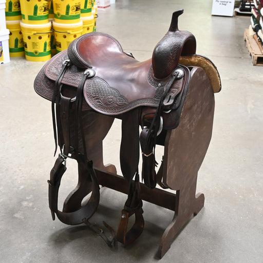 16.5" USED JEFF SMITH RANCH CUTTER SADDLE Saddles - Used Jeff Smith