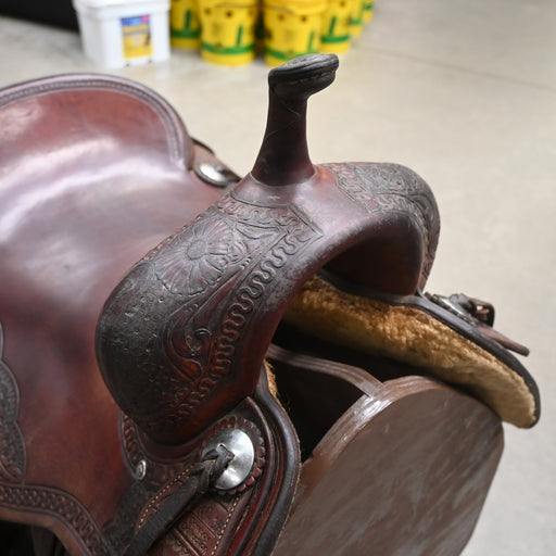 16.5" USED JEFF SMITH RANCH CUTTER SADDLE Saddles - Used Jeff Smith