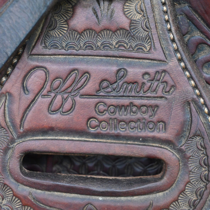 16.5" USED JEFF SMITH RANCH CUTTER SADDLE Saddles - Used Jeff Smith
