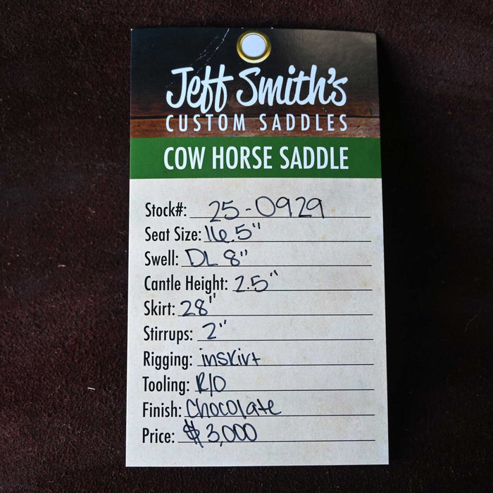 16.5" JEFF SMITH COW HORSE SADDLE