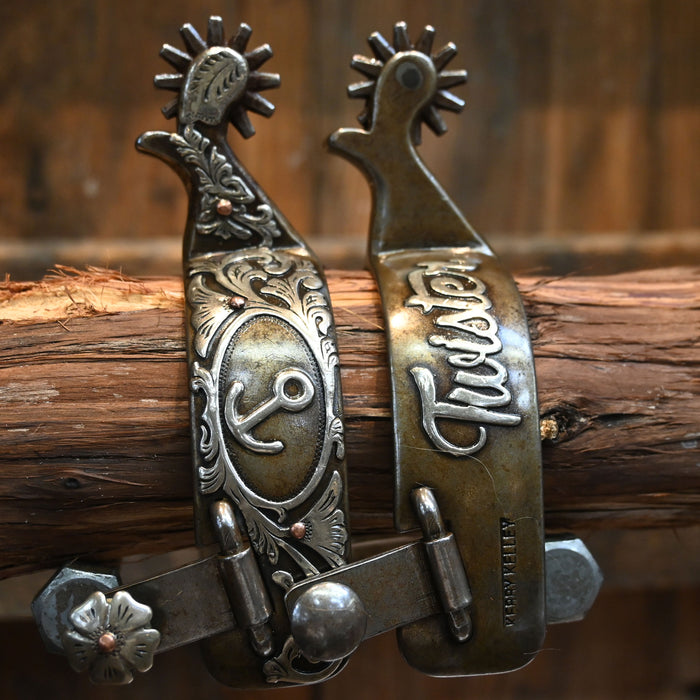Kerry Kelley Silver & Mounted 12pt. Spurs 2388