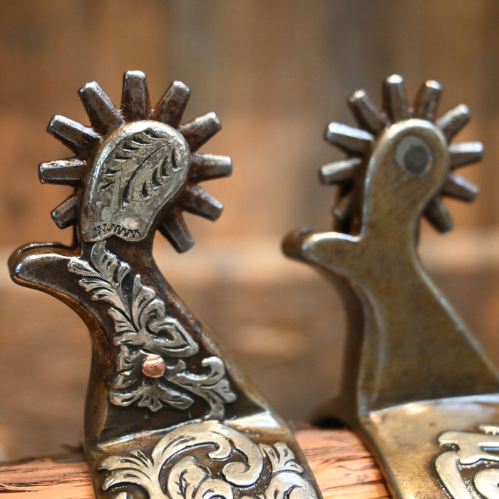 Kerry Kelley Silver & Mounted 12pt. Spurs 2388