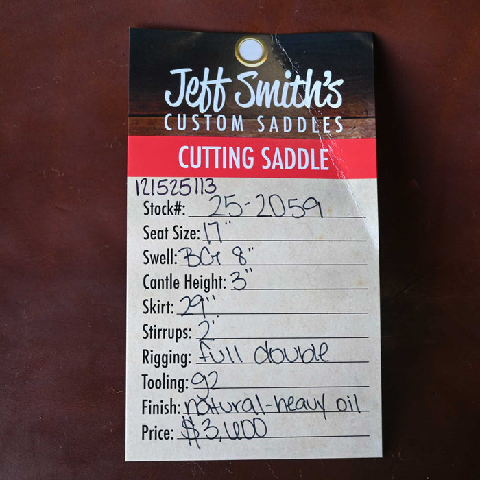 17" JEFF SMITH BEAU GALYEAN CUTTING SADDLE