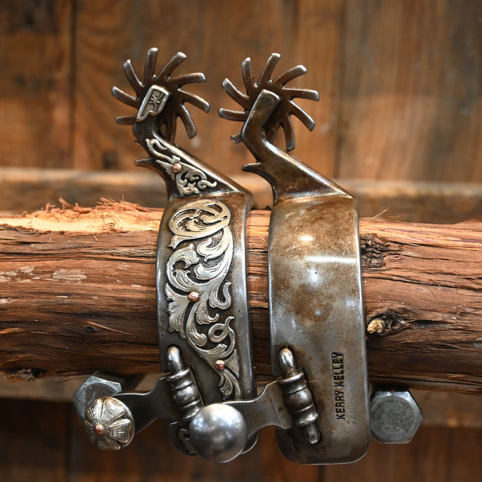 Kerry Kelley Silver Mounted 12pt. Spurs 2390