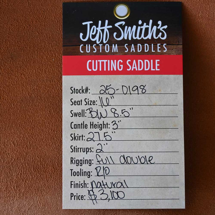 16" JEFF SMITH BUTSER WELCH CUTTING SADDLE Saddles - New Jeff Smith