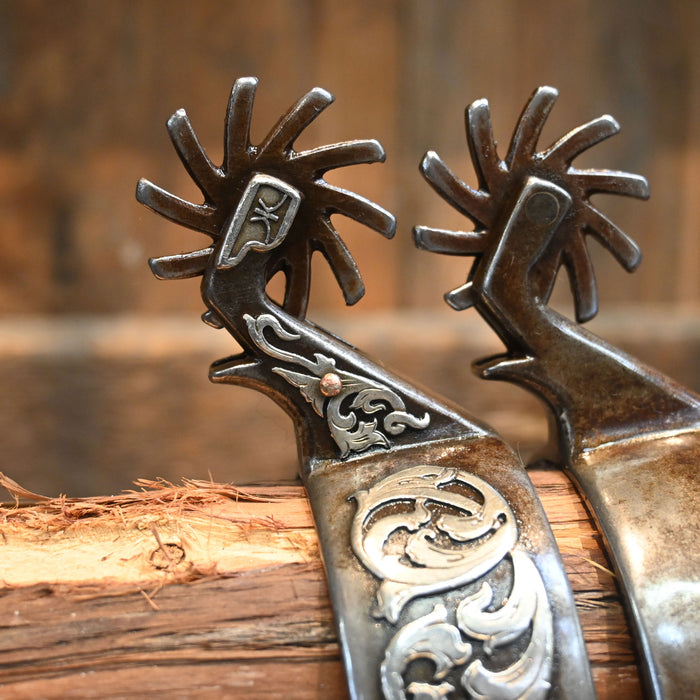 Kerry Kelley Silver Mounted 12pt. Spurs 2390