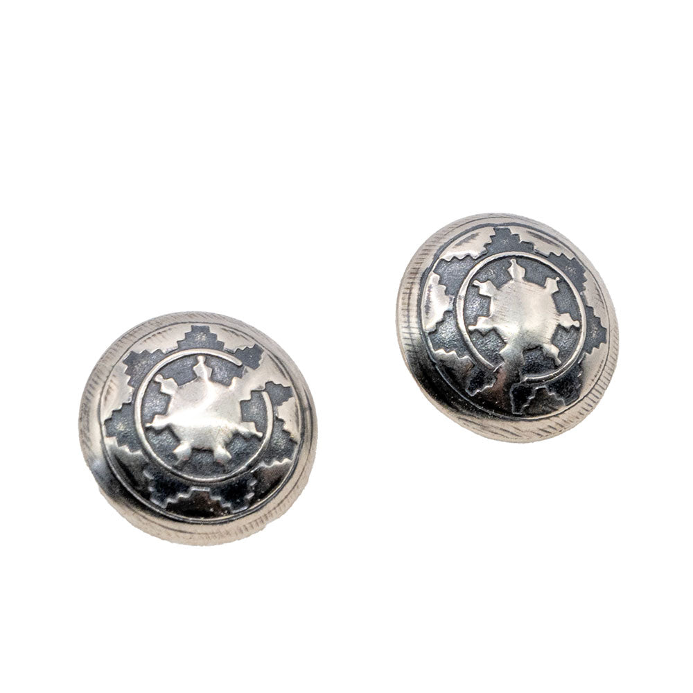 Round Turquoise Inlay Stud WOMEN - Accessories - Jewelry - Earrings Sunwest Silver