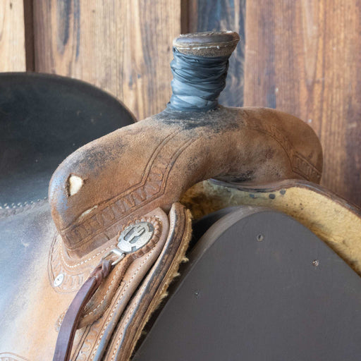 15.5" USED CACTUS TEAM ROPING SADDLE Saddles - Used CACTUS SADDLERY