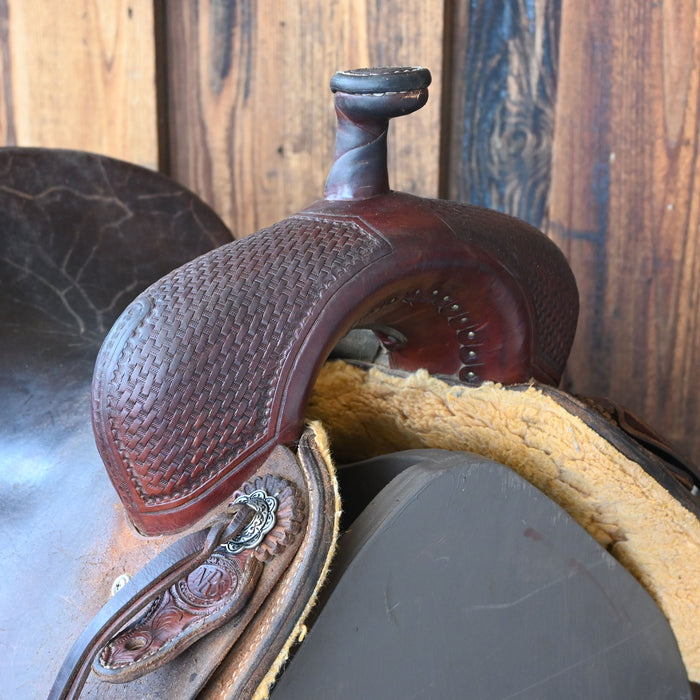 15.5" USED NRS RANCH CUTTER SADDLE