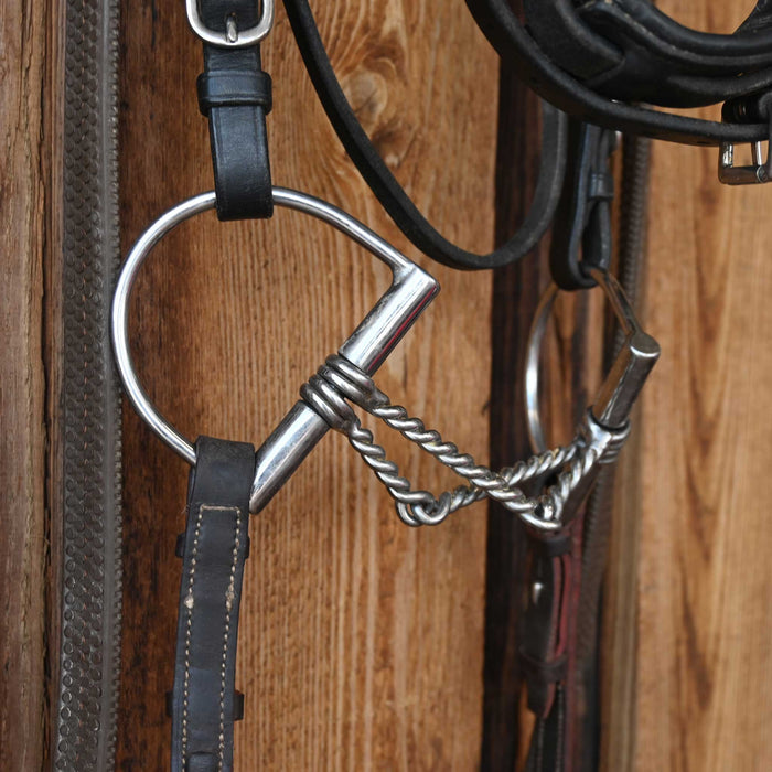 D-Ring Double Twisted Wire Snaffle English Bridle Rig Sale Barn misc