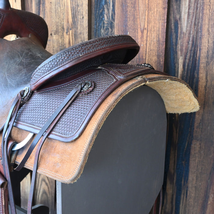 15.5" USED NRS RANCH CUTTER SADDLE
