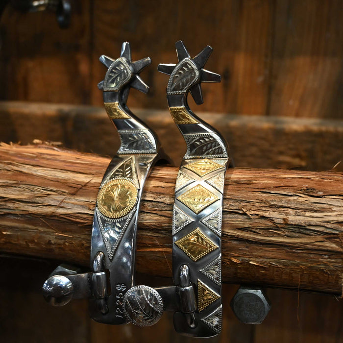 Wayne Dollar 1225 Silver Mounted 6pt. Spurs