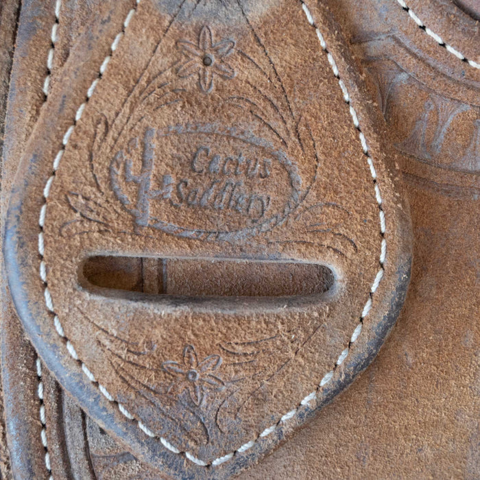 15.5" USED CACTUS TEAM ROPING SADDLE Saddles - Used CACTUS SADDLERY