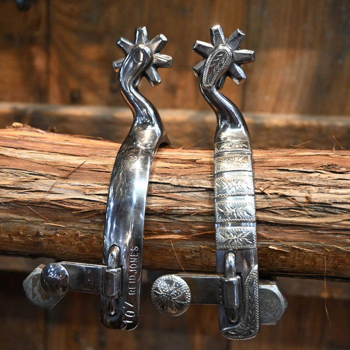 Reid Jones #107 Silver Mounted 7pt. Spurs