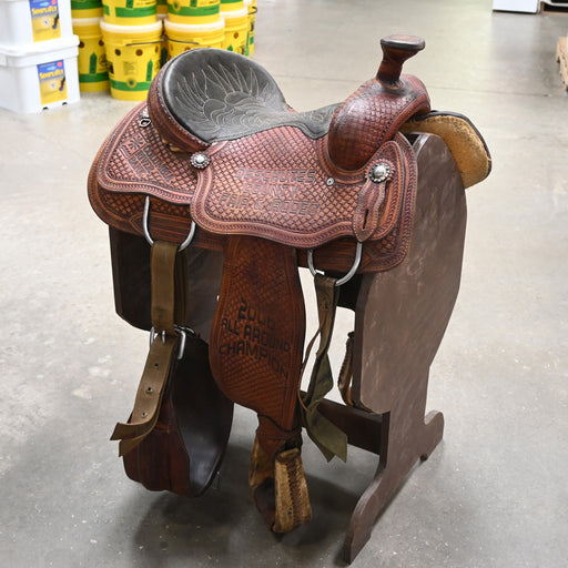 15" USED TOD SLONE ROPING SADDLE Saddles - Used Tod Slone